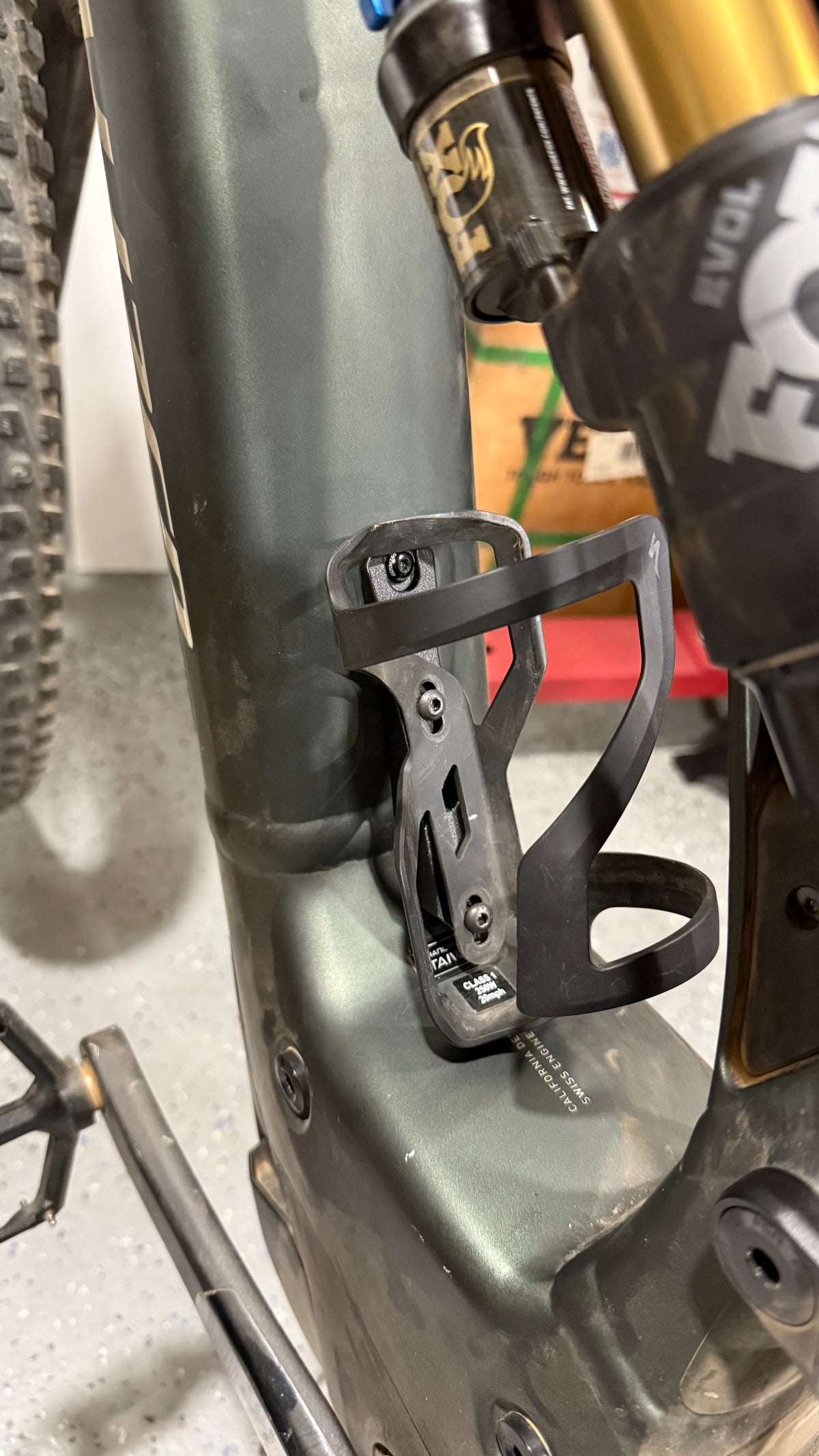 Specialized Turbo LEVO Gen2 Water Bottle Cage Relocation