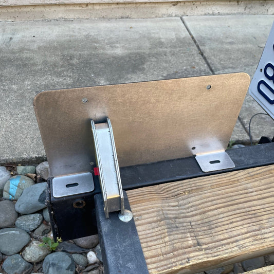 Bottom Top License Plate Holder Trailer Flatbed RV SEMI Camper Bolt On Heavy Duty Steel