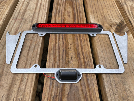 License Plate Relocation Frame 3rd Brake Light Weld On For Tubing 1.5 & 1.75