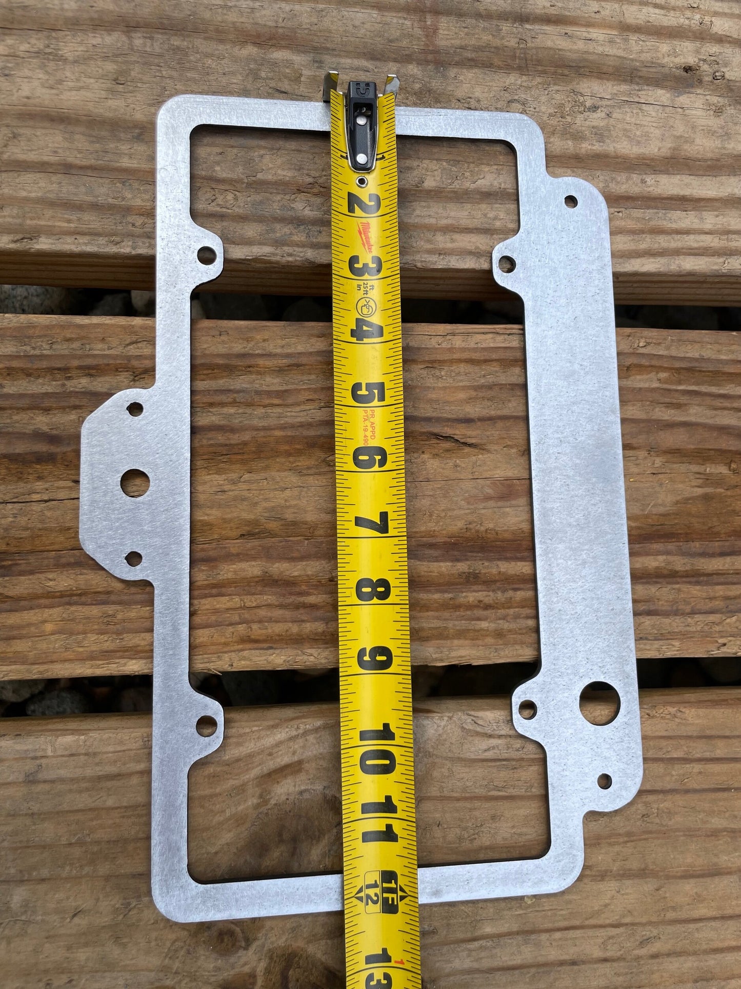 License Plate Relocation Frame 3rd Brake Light Weld On For Tubing 1.5 & 1.75