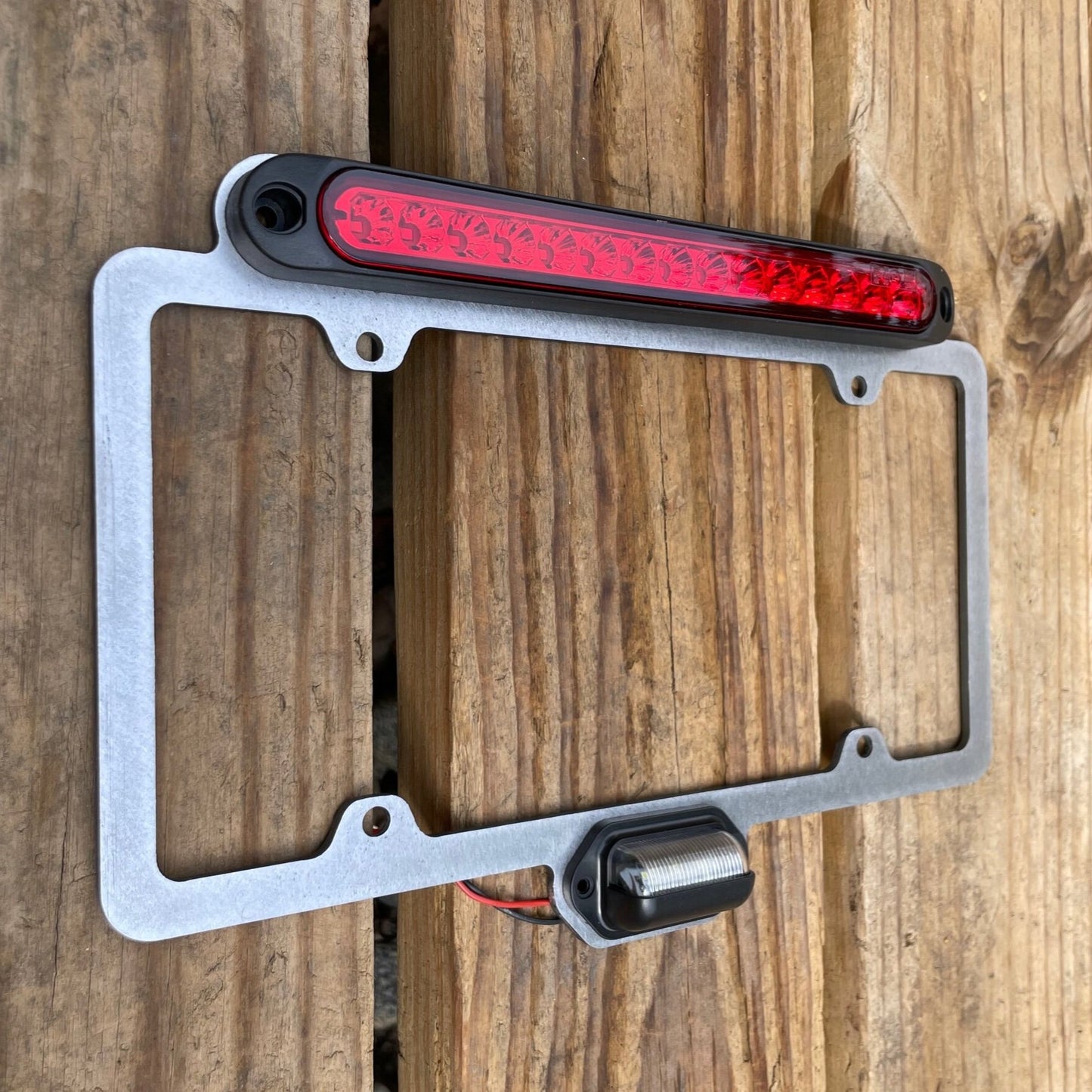 License Plate Relocation Frame 3rd Brake Light Weld On For Tubing 1.5 & 1.75