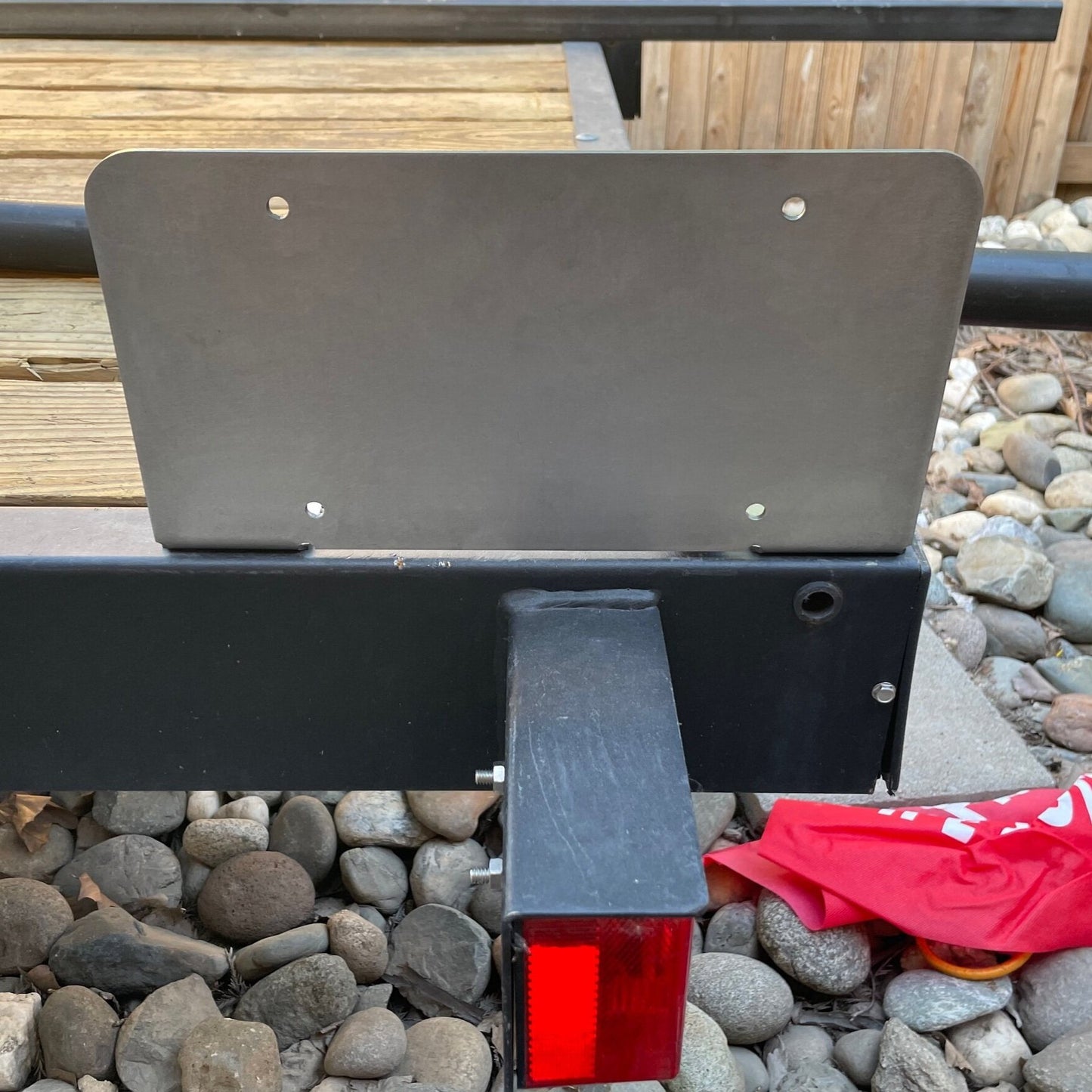 Bottom Top License Plate Holder Trailer Flatbed RV SEMI Camper Bolt On Heavy Duty Steel