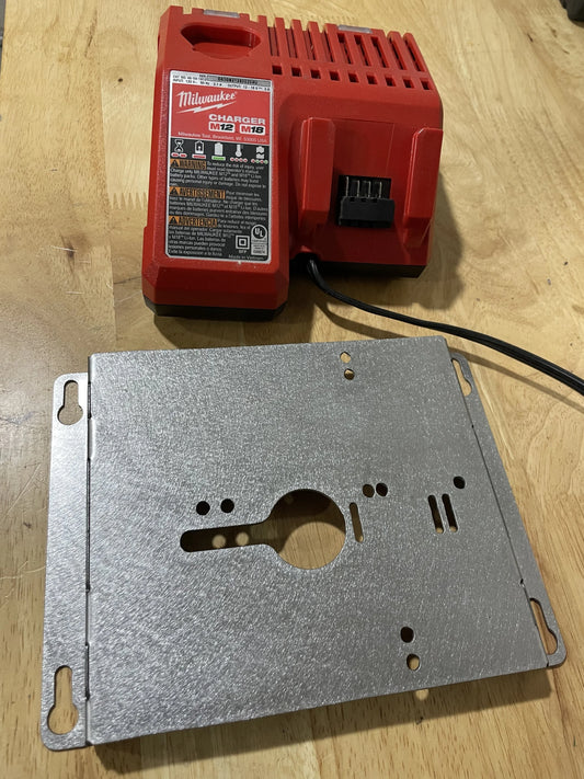 Charger Wall Mount Plate Milwaukee DeWalt Ridged - For Van Truck Shop
