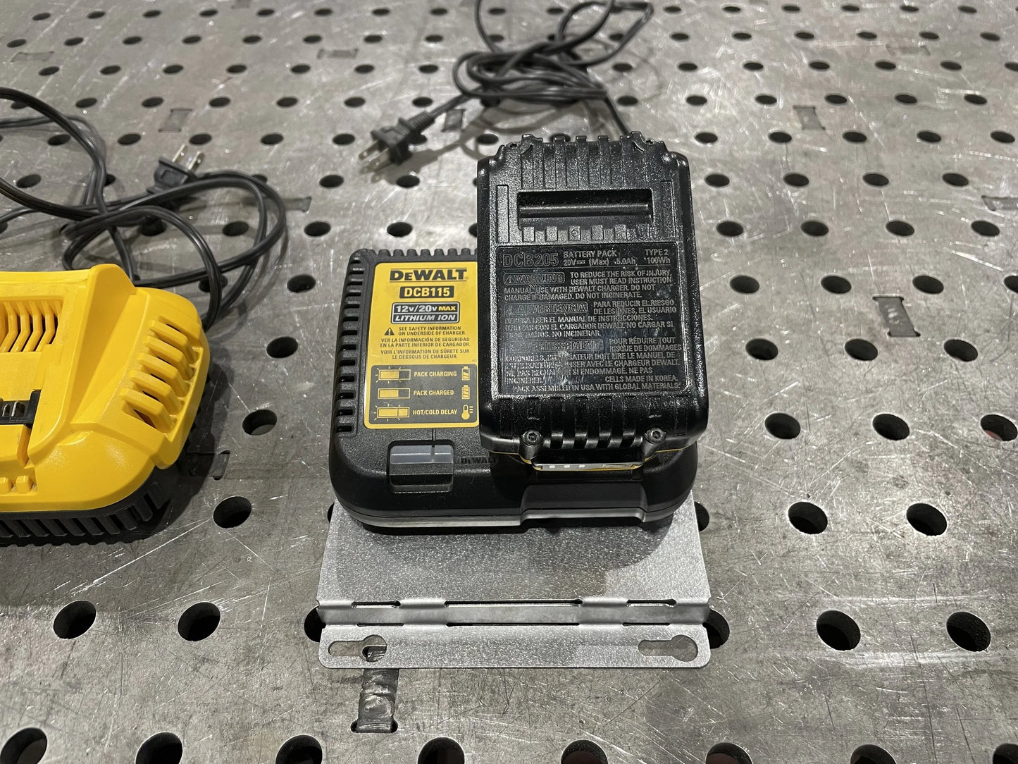Charger Wall Mount Plate Milwaukee DeWalt Ridged - For Van Truck Shop