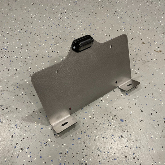 Bottom Top Mount License Plate Holder Trailer Flatbed RV SEMI Bolt On Heavy Duty Steel LED Light