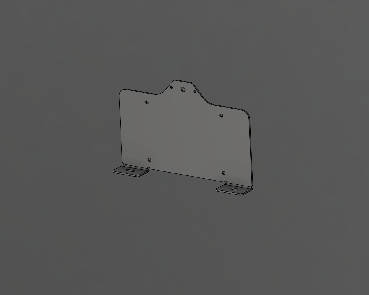 Bottom Top Mount License Plate Holder Trailer Flatbed RV SEMI Bolt On Heavy Duty Steel LED Light