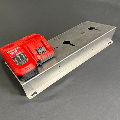 Milwaukee 3X M18 M12 Rapid Battery Charger Wall Mount Plate 20 Degree Angle For Van Truck Shop Contractor