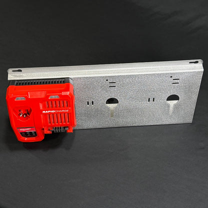 Milwaukee 3X M18 M12 Rapid Battery Charger Wall Mount Plate 20 Degree Angle For Van Truck Shop Contractor