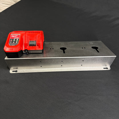 Milwaukee 3X M18 M12 Rapid Battery Charger Wall Mount Plate 20 Degree Angle For Van Truck Shop Contractor