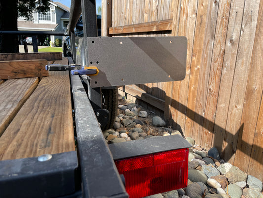 Flat Mount License Plate Holder Trailer Flatbed RV Heavy Duty Steel