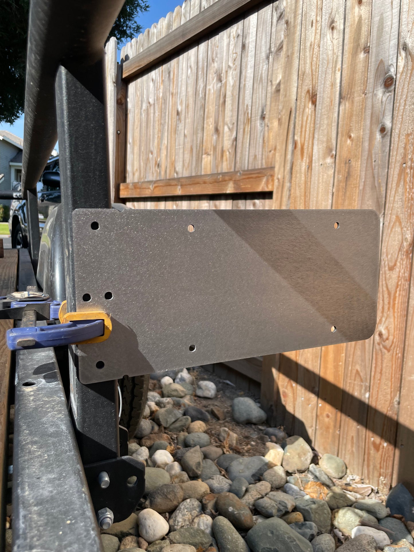 Flat Mount License Plate Holder Trailer Flatbed RV Heavy Duty Steel
