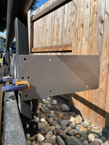 Flat Mount License Plate Holder Trailer Flatbed RV Heavy Duty Steel